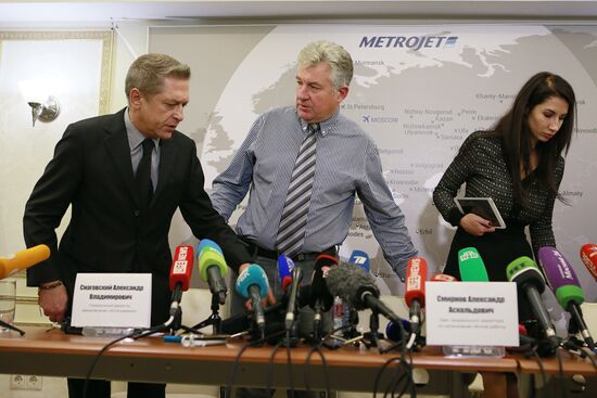 Kogalymavia Airlines representatives hold news conference