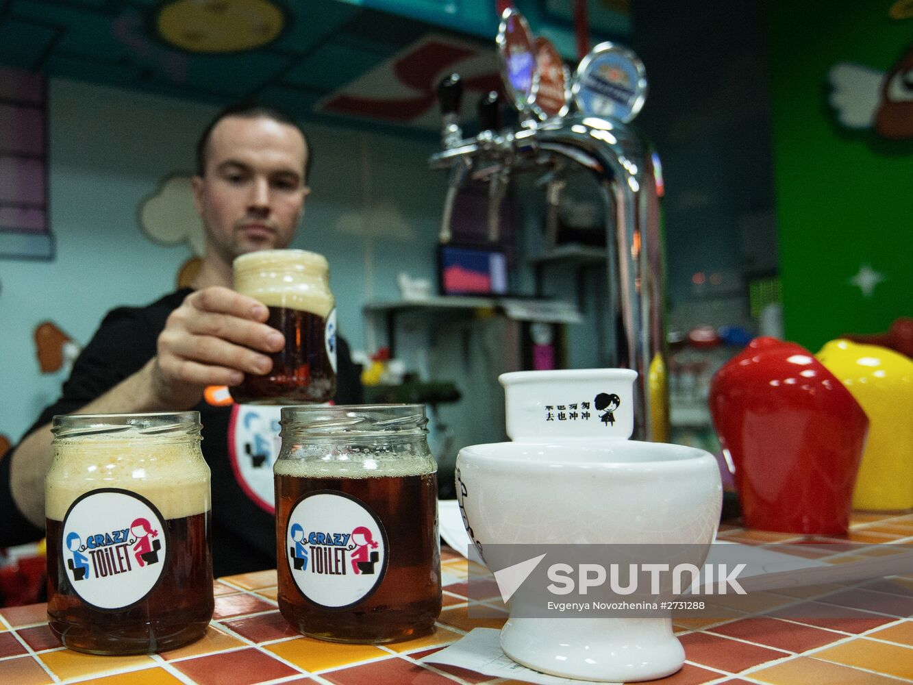 Crazy Toilet cafe opens in Moscow