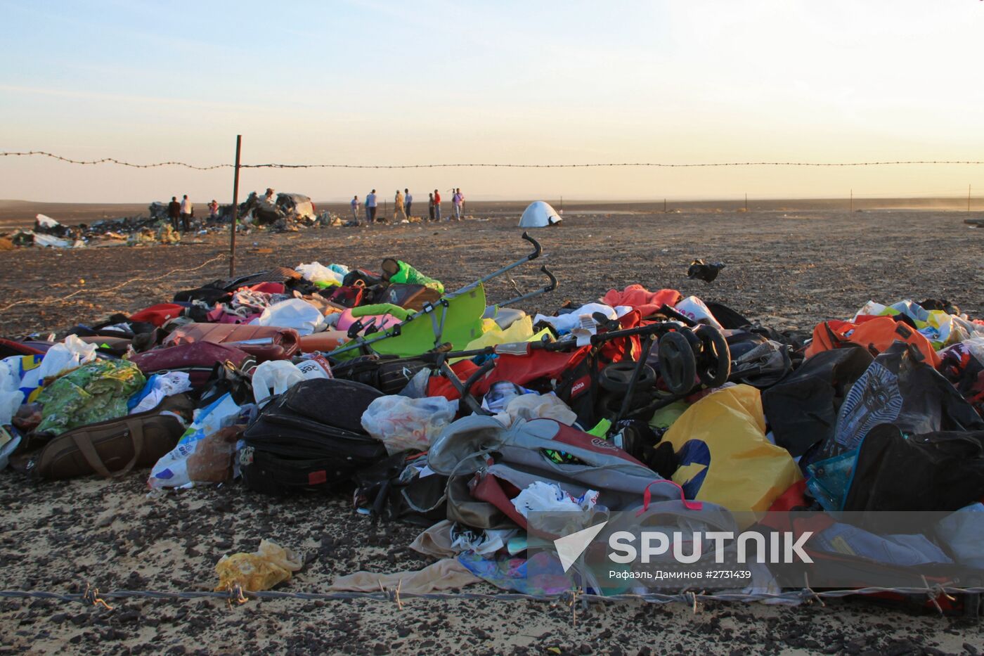 Search operations at Airbus A321 crash site in Egypt