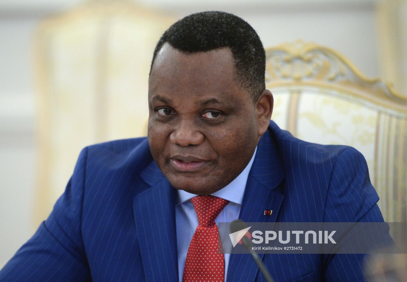 Russian Foreign Minister Sergey Lavrov meets with Jean-Claude Gakosso