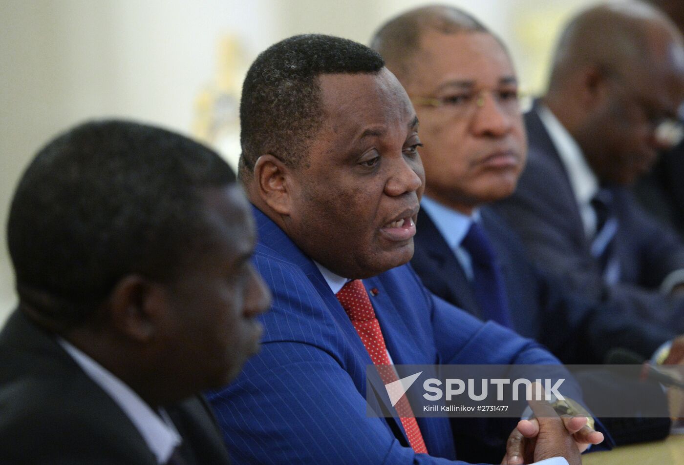Russian Foreign Minister Sergey Lavrov meets with Jean-Claude Gakosso