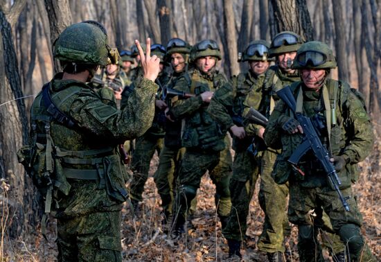 Combined tactical artillery and reconnaissance units exercise