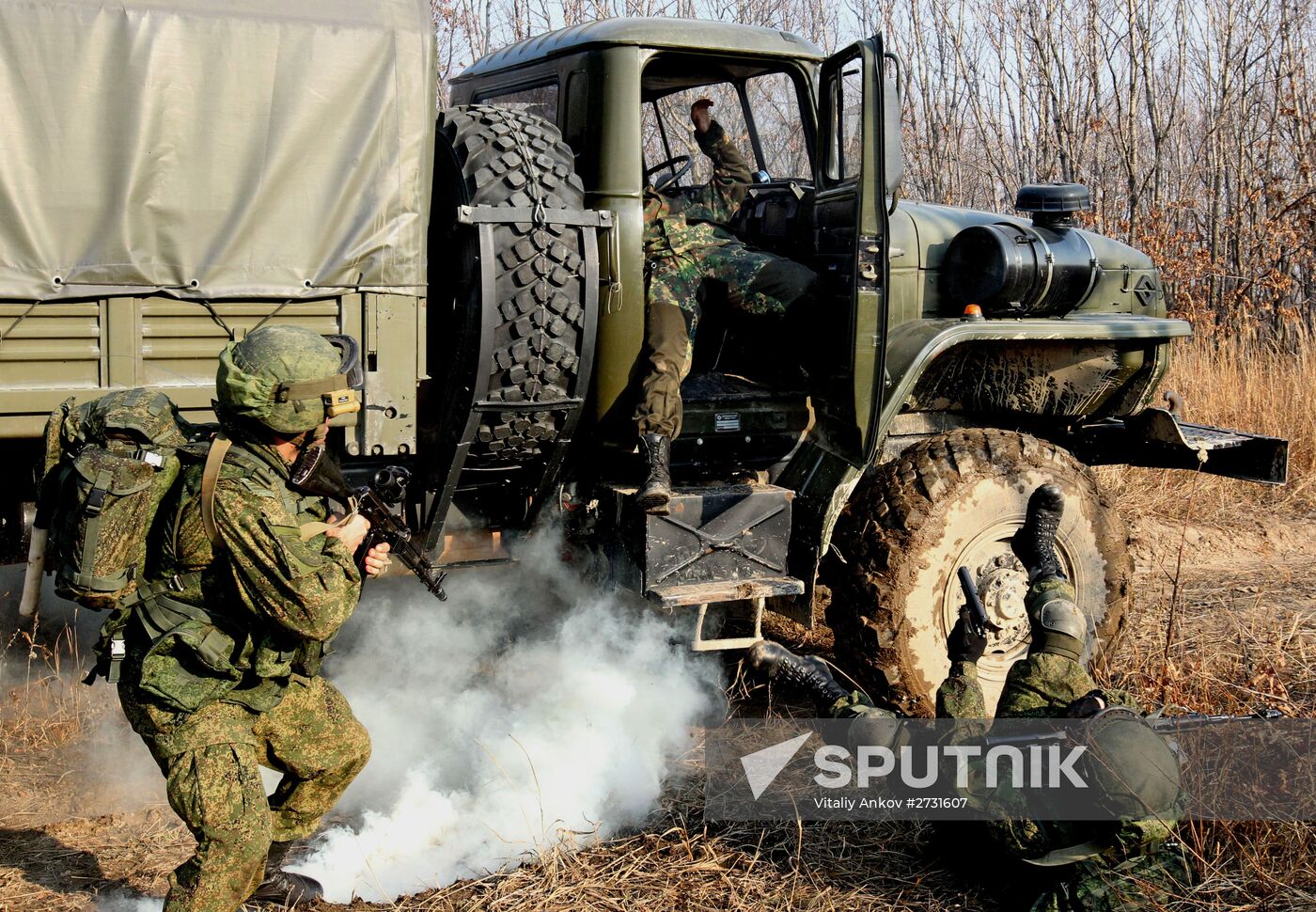 Combined tactical artillery and reconnaissance units exercise
