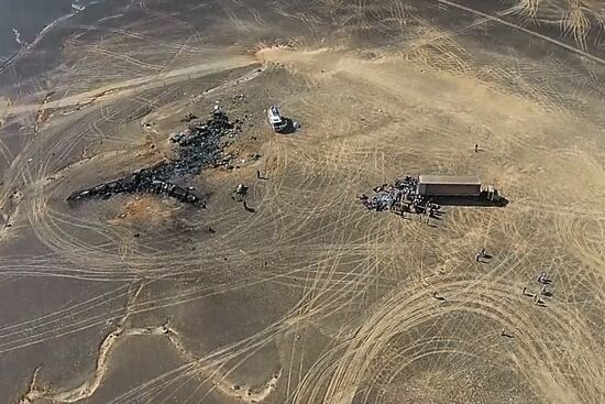 Searching Russian Airbus A321 crash site in Egypt