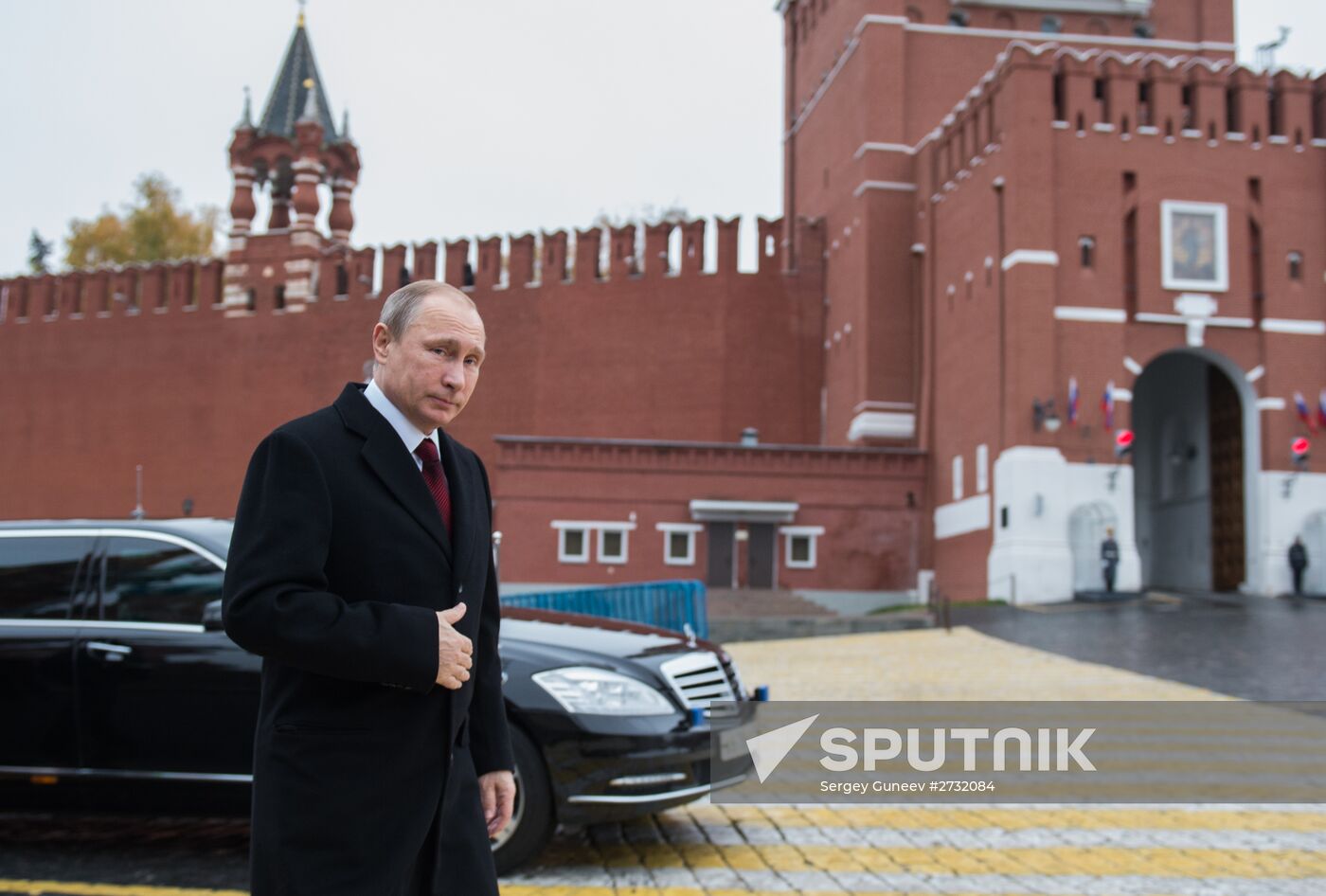 President Putin lays flowers at Minin and Pozharsky monument on Red Square