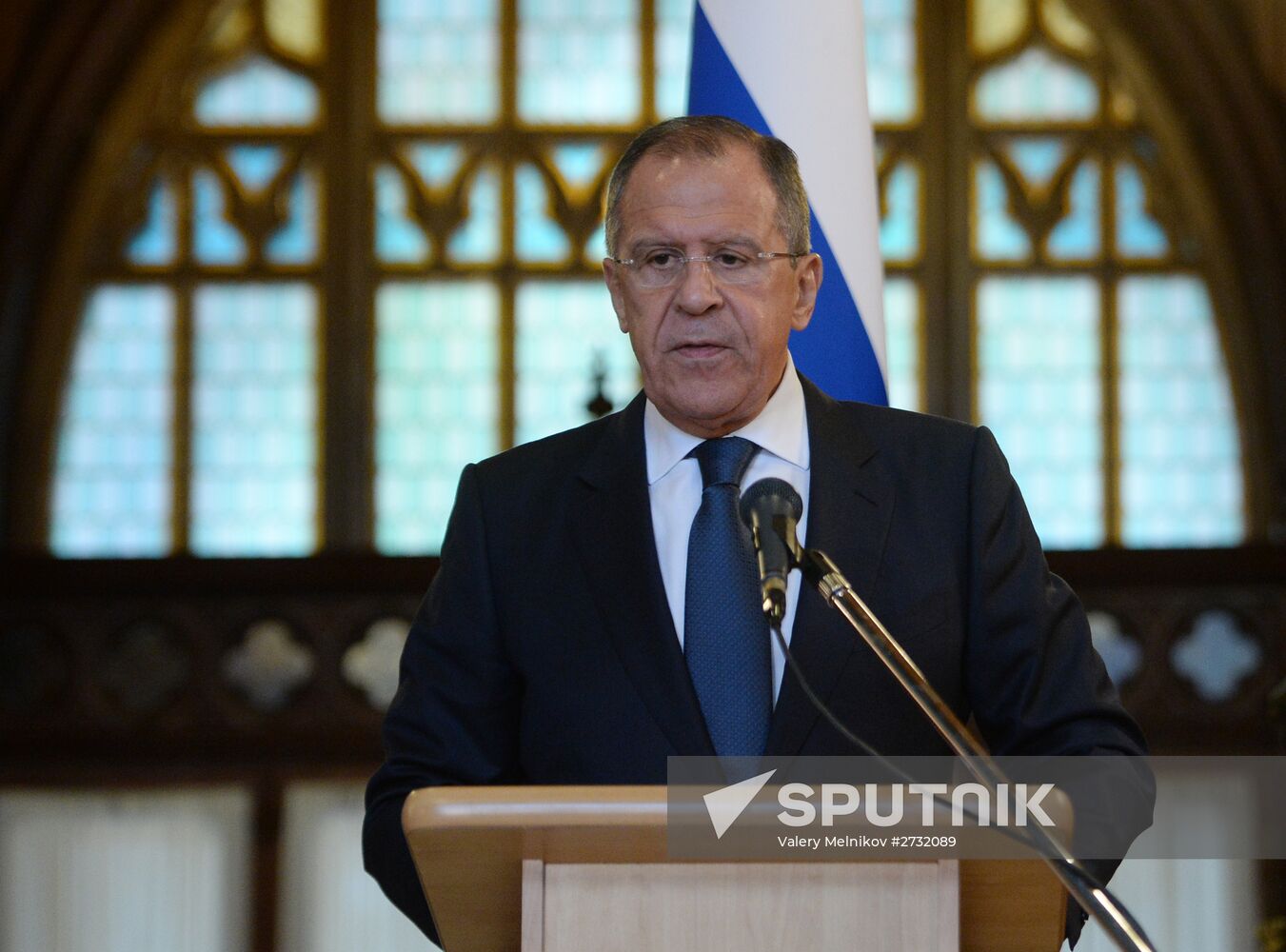 Russian FM Sergey Lavrov meets with UN Special Envoy for Syria de Mistura