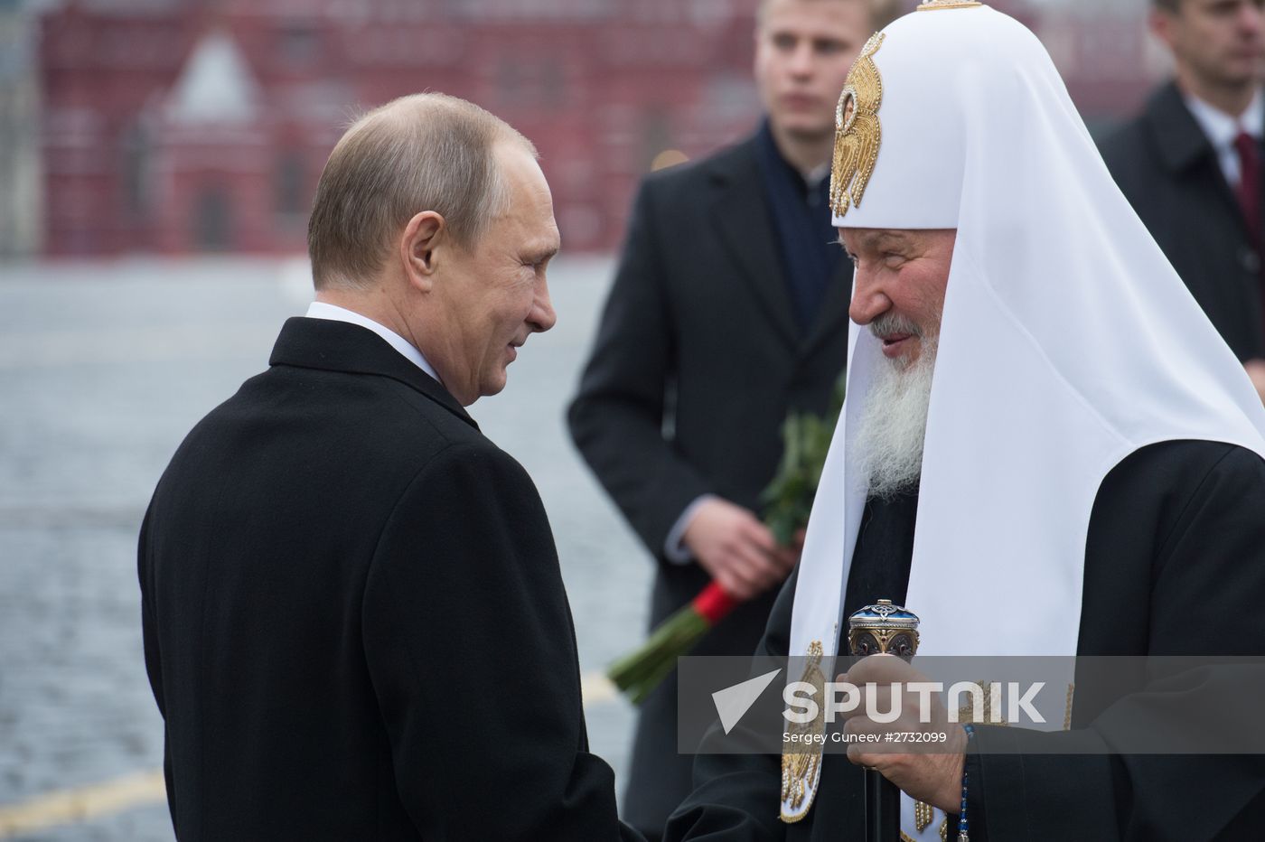President Putin lays flowers at Minin and Pozharsky monument on Red Square