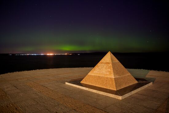 Aurora borealis in Karelia