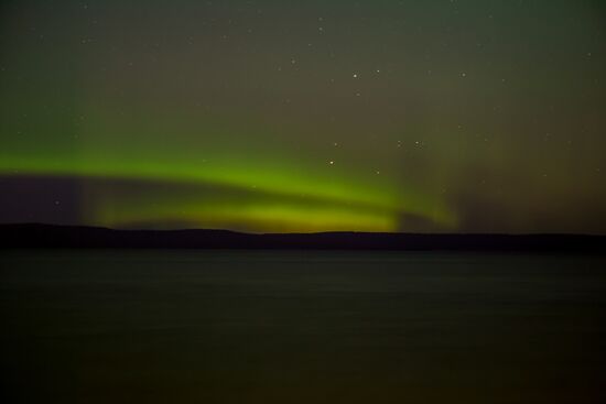 Aurora borealis in Karelia