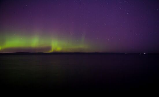 Aurora borealis in Karelia
