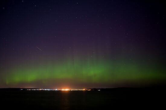 Aurora borealis in Karelia