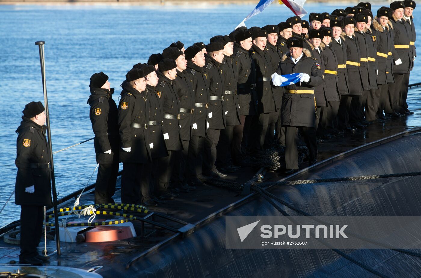 Russian Navy receives submarine Krasnodar