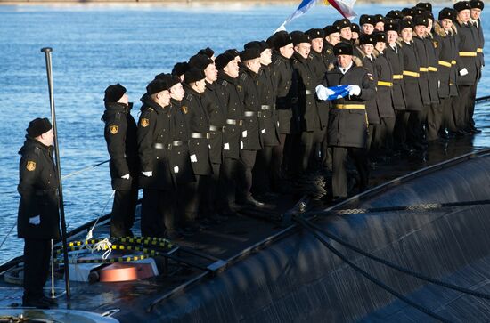 Russian Navy receives submarine Krasnodar