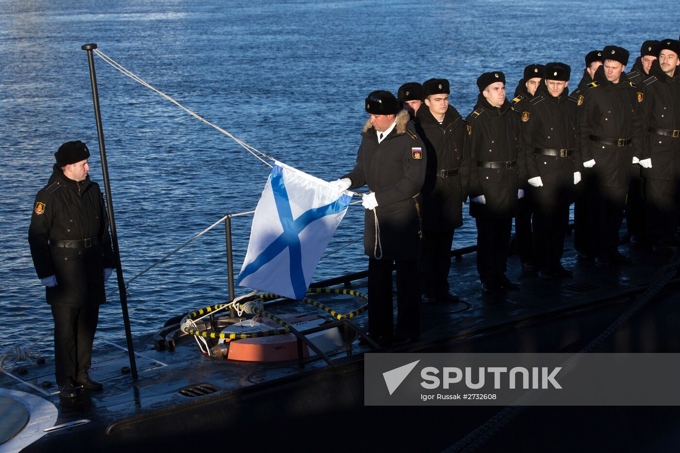 Russian Navy receives submarine Krasnodar