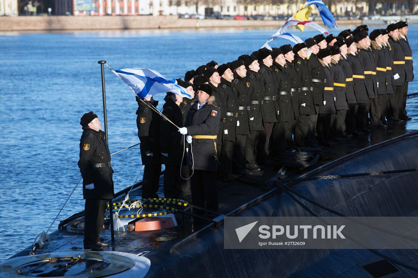 Russian Navy receives submarine Krasnodar