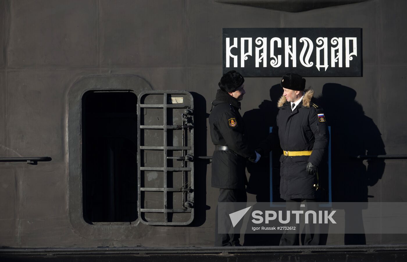 Russian Navy receives submarine Krasnodar