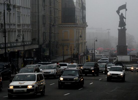Morning fog in Vladivostok