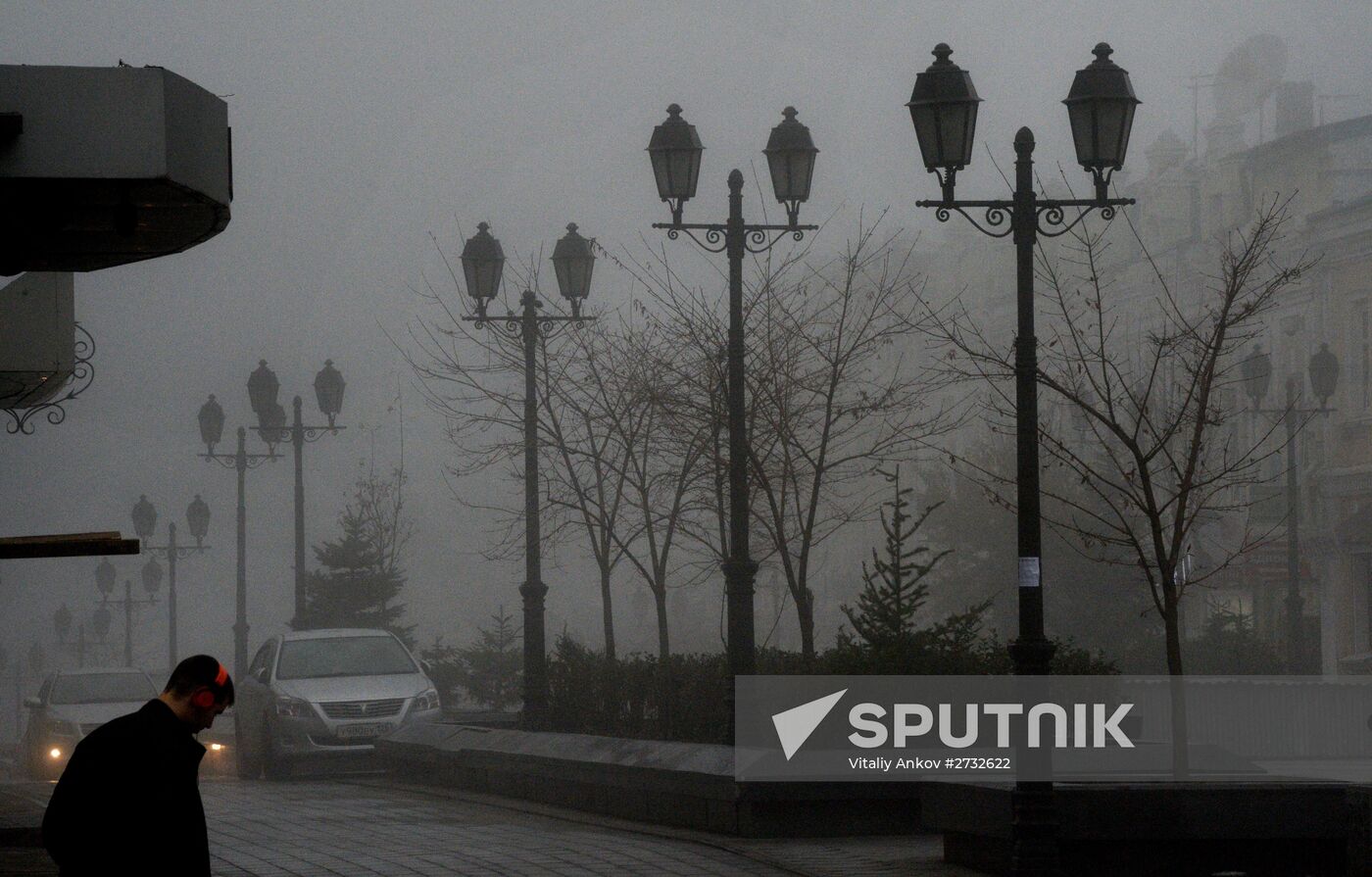 Morning fog in Vladivostok