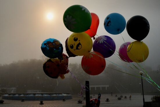 Morning fog in Vladivostok