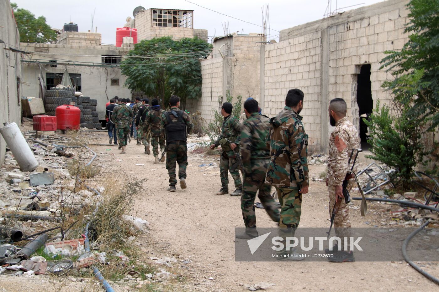 Syrian special regiment in Damascus suburb