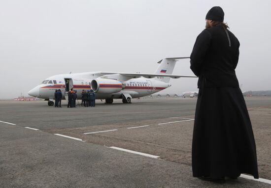 Emergencies Ministry aircraft delivers bodies of victims of Airbus A321 crash to St Petersburg