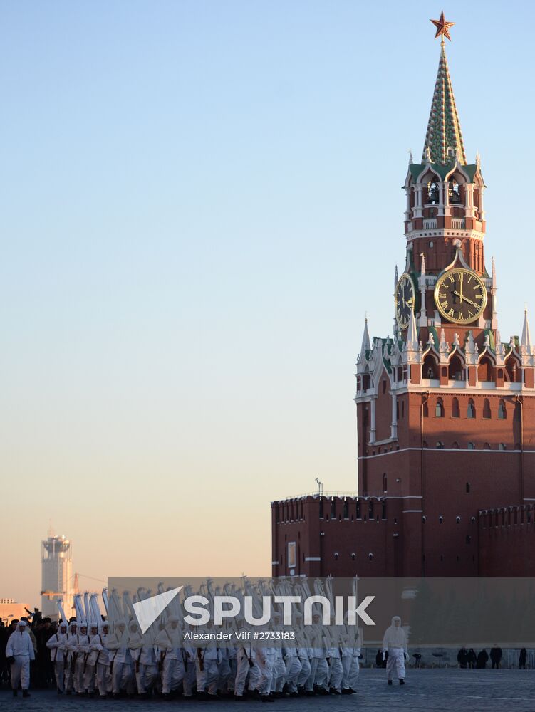 Rehearsal of march to mark legendary 1941 military parade