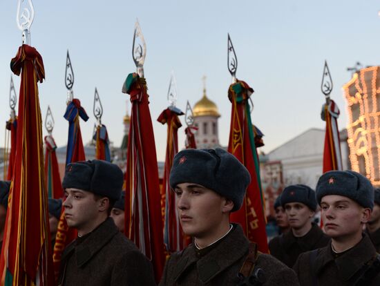 Rehearsal of march to mark legendary 1941 military parade