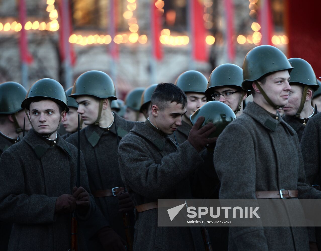 Rehearsal of march to mark legendary 1941 military parade