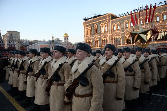 Rehearsal of march to mark legendary 1941 military parade