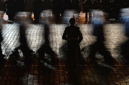 Rehearsal of march to mark legendary 1941 military parade