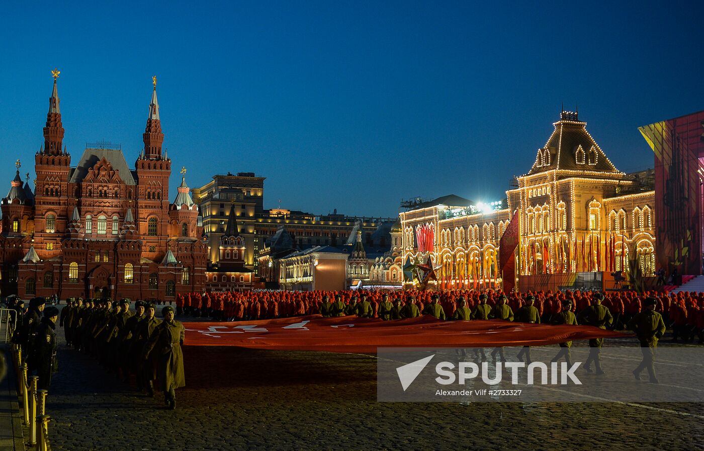 Rehearsal of march to mark legendary 1941 military parade