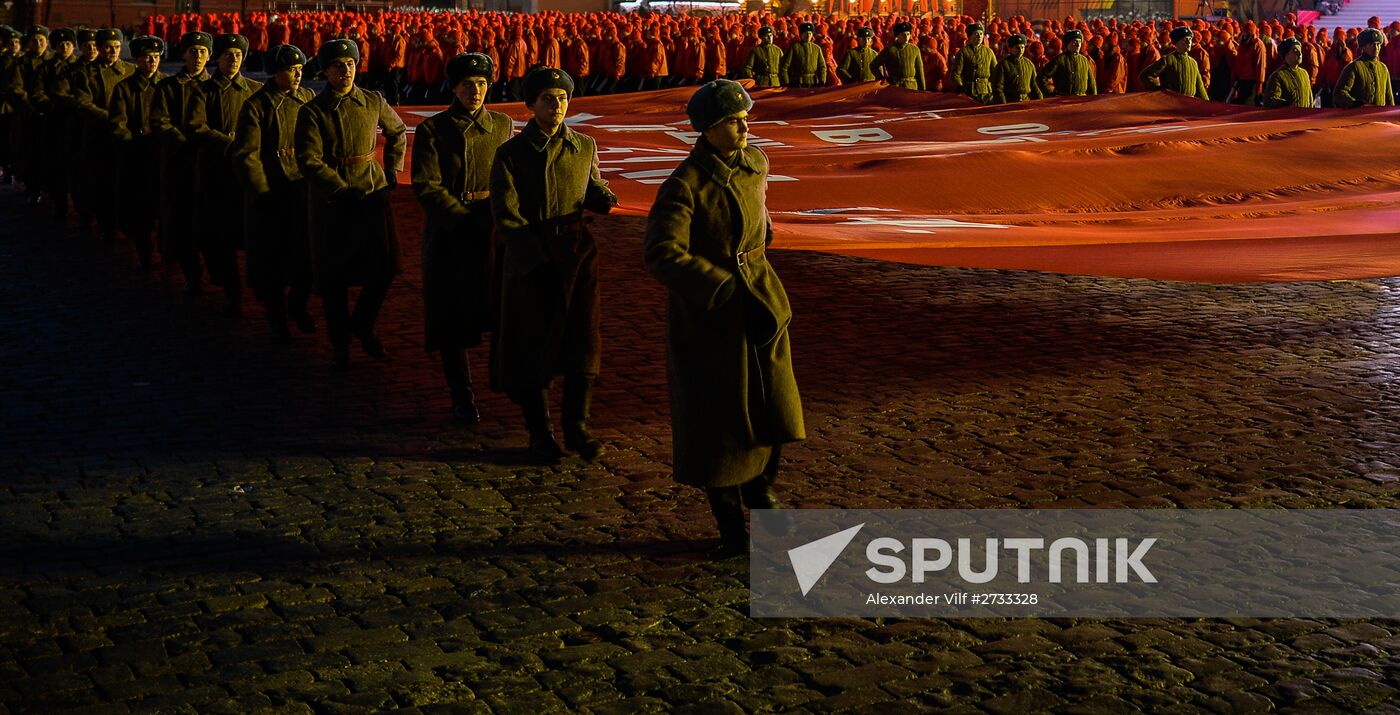 Rehearsal of march to mark legendary 1941 military parade