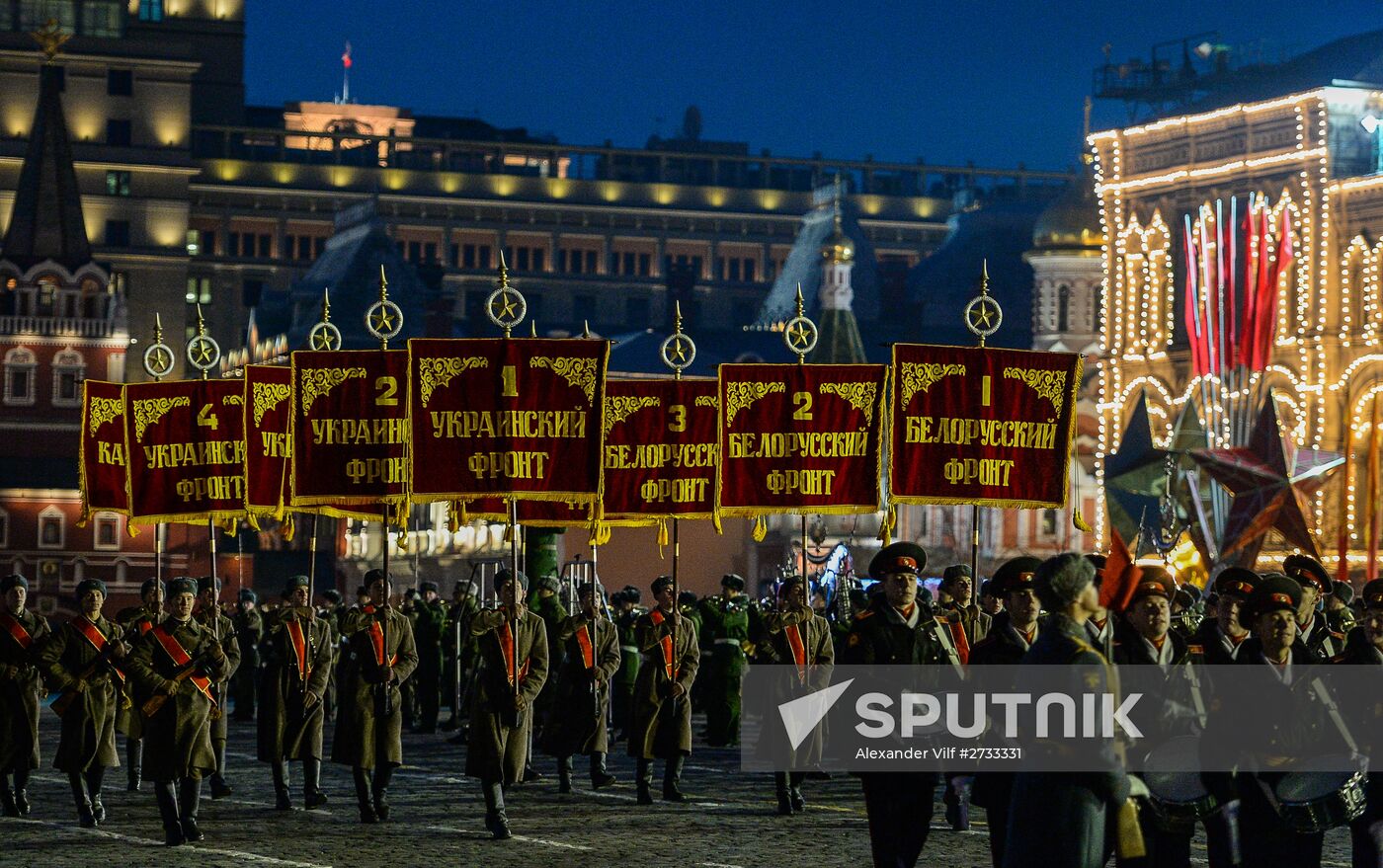 Rehearsal of march to mark legendary 1941 military parade