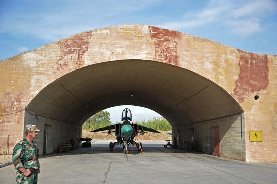 Hama military airbase in Syria