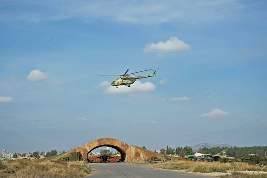 Hama military airbase in Syria