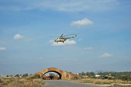 Hama military airbase in Syria