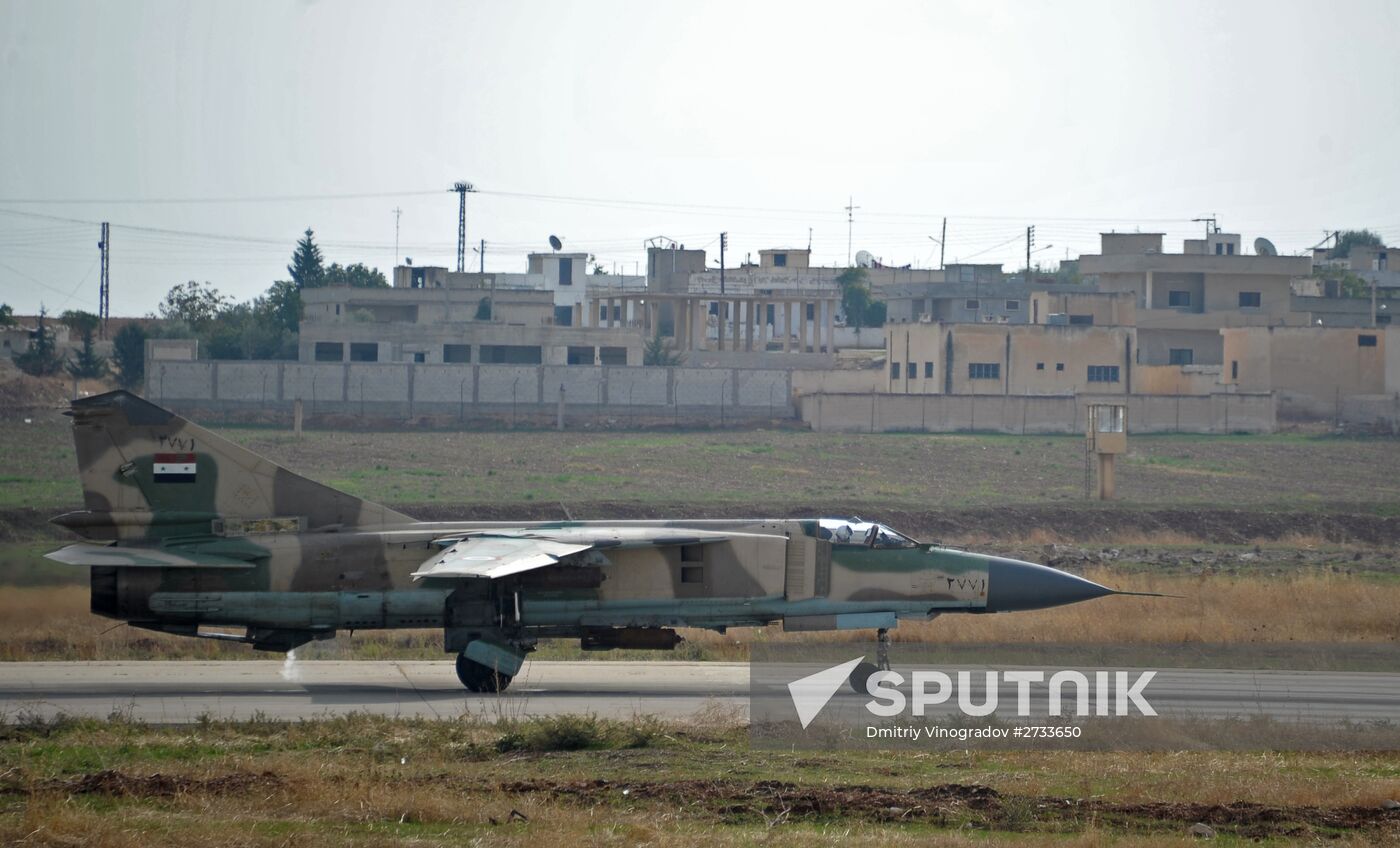 Hama military airbase in Syria