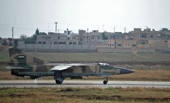 Hama military airbase in Syria