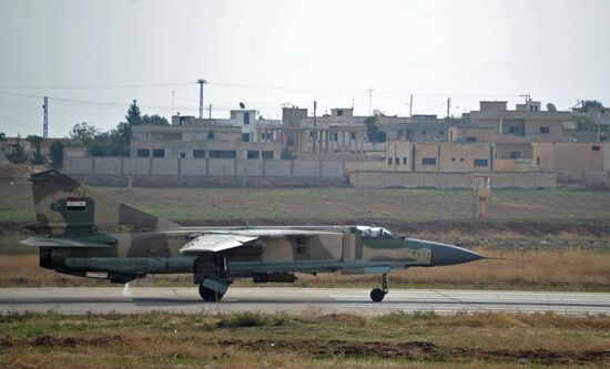 Hama military airbase in Syria
