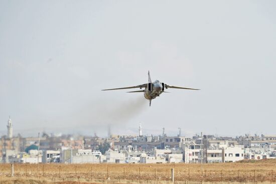Hama military airbase in Syria