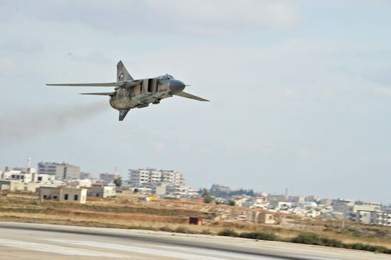 Hama military airbase in Syria