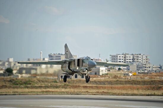 Hama military airbase in Syria
