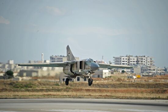 Hama military airbase in Syria