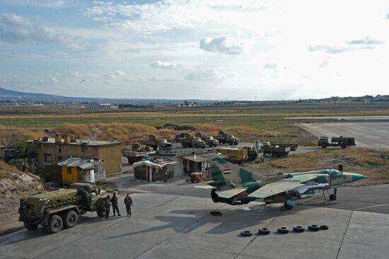 Hama military airbase in Syria