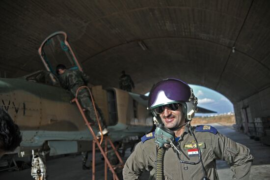 Hama military airbase in Syria