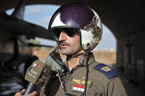 Hama military airbase in Syria