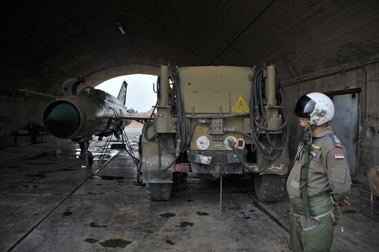 Hama military airbase in Syria
