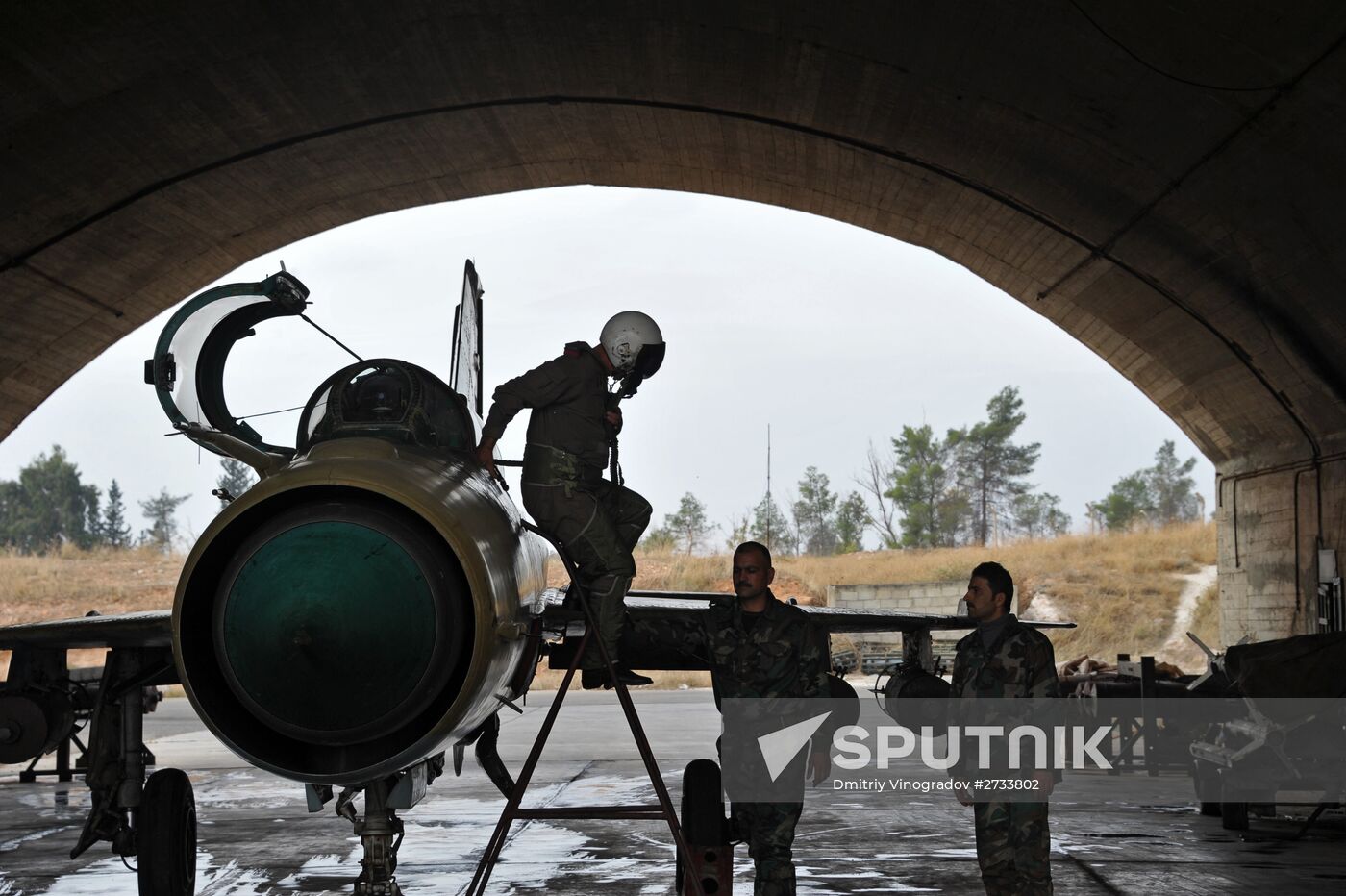 Hama military airbase in Syria