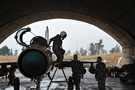 Hama military airbase in Syria