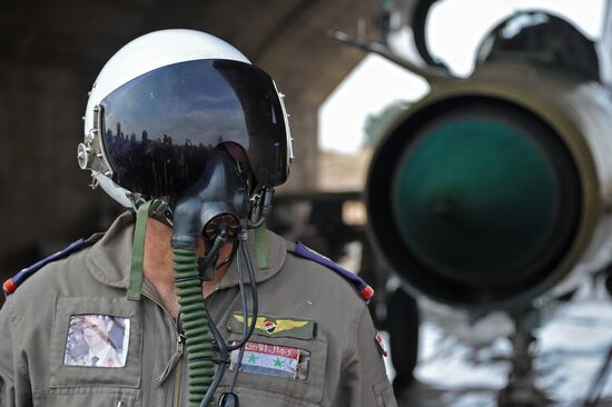 Hama military airbase in Syria